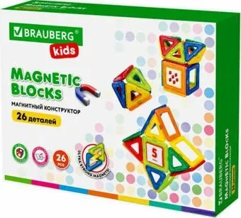 BRAUBERG 663844 Kids Magnetic Blocks-26