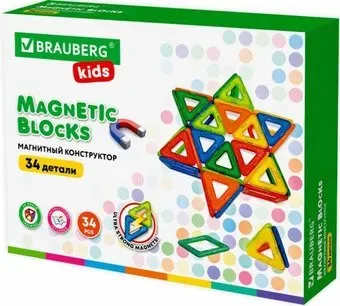 BRAUBERG 663845 Kids Magnetic Big Blocks-34