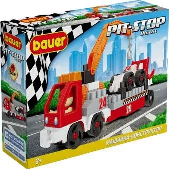 Bauer Pit Stop 817 С эвакуатором и гоночной машиной