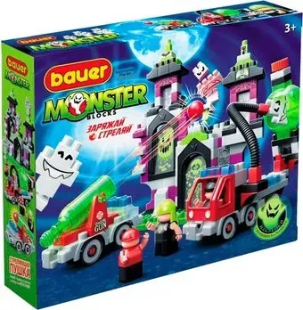 Bauer Monster blocks 824 Набор большой дом с привидениями и пушкой