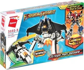Qman Fission Robot 3102-5 Night Mark Warplane