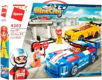 Qman MineCity 4203 Пит-Стоп