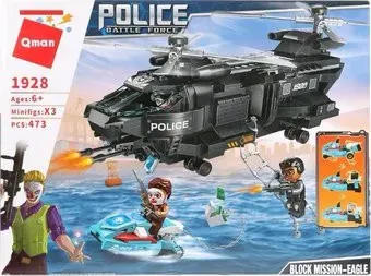 Qman Police Battle Force 1928 Вертолет