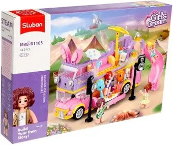 Sluban Розовая мечта. Мультимедийный автобус M38-B1165 9619164 (412эл)