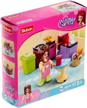 Sluban Розовая мечта. Кухня M38-B0800B 5146981 (47эл)
