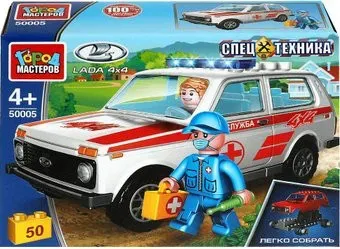 Город мастеров Lada 4х4 Скорая помощь 50005-KK (50эл)