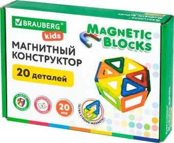 BRAUBERG Kids Magnetic Blocks 665718