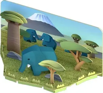 Halftoys Animal Слон с диорамой HA004