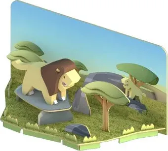 Halftoys Animal Лев с диорамой HA001