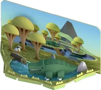 Halftoys Animal Крокодил с диорамой HA006