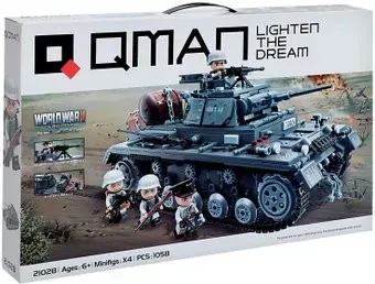 Qman Вторая мировая война. Немецкий танк PanzerIII 21028 9672994 (1058 эл)
