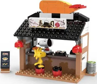 Miniso Snoopy Street Fair Building Blocks B 5628 Суши-магазин