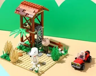 Miniso Snoopy Jungle Adventure 5703 Заброшенная башня