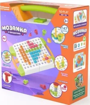 ND Play NDP-106 Мозаика в чемоданчике 4 в 1. Забавные шестеренки