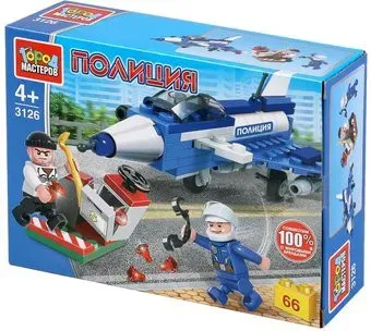 Город мастеров Полиция 30002-LB Полицейский самолет 7 в 1