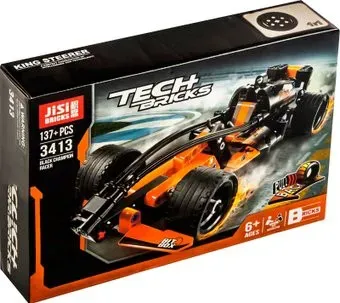 Jisi Bricks Tech Bricks 3413 Гонка Black Champion