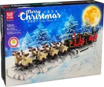 Mould King Merry Christmas 10015 Моторизованные рождественские сани Санты