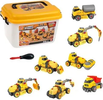 Наша Игрушка Строительная техника с трещоткой 7 в 1 200569716