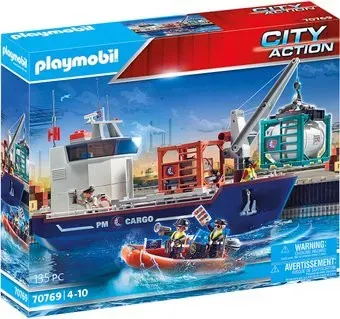 Playmobil PM70769 Грузовое судно с лодкой