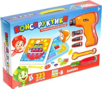 Zabiaka Конструктики с шуруповертом (223 детали)