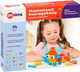 On Time Магнитный конструктор 45038 Кубики-глазастики