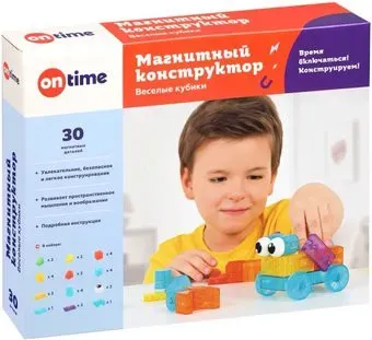 On Time Магнитный конструктор 45039 Веселые кубики