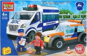 Город мастеров Полиция 3133-KK Полицейская газель и машина каршеринга