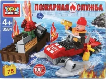Город мастеров Пожарная служба 3584-CY Пожарный на гидроцикле