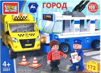 Город мастеров Город 3331-KK Авария. Троллейбус и такси