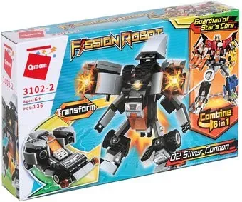 Qman Fission Robot 3102-2 Silver Connon
