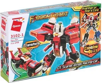 Qman Fission Robot 3102-1 Scarlet Wings Racing Car