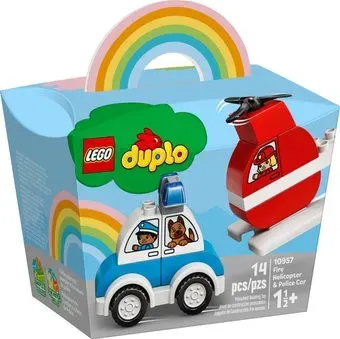 LEGO Duplo 10957 Мой первый пожарный вертолет и полицейский автом.