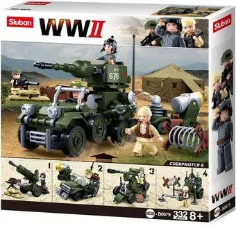 Sluban WWII M38-B0679 Броневик с фигурками