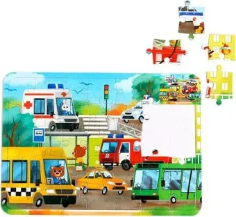 Puzzle Time Полезные машины. С раскраской 4659723 (34эл)