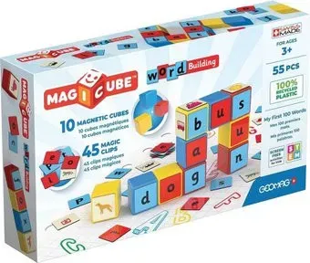 Geomag Магнитные кубики собираем слова латинский алфавит GM258