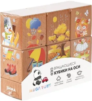 Mega Toys Кубики на оси Времена года 15205