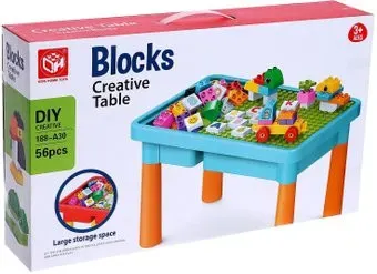 Kids Home Toys игровой стол С конструктором и отсеком для хранения 188-A30 7120619