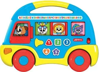 Азбукварик Музыкальный автобус. Первые знания 2808 (синий)