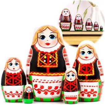 Брестская Фабрика Сувениров Народные костюмы Беларуси. Калинковичский строй (набор 5 шт)