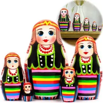 Брестская Фабрика Сувениров Матрешка Домачевский строй (набор 5 шт)