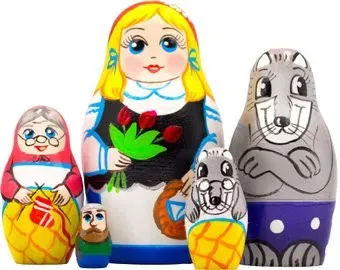 Брестская Фабрика Сувениров С героями сказки Красная Шапочка (набор 5 шт)