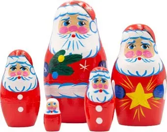 Брестская Фабрика Сувениров В виде Санта Клауса (набор 5 шт)