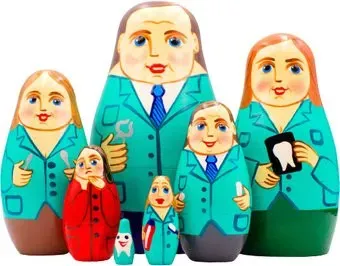 Брестская Фабрика Сувениров В виде персонала кабинета стоматолога (набор 7 шт)