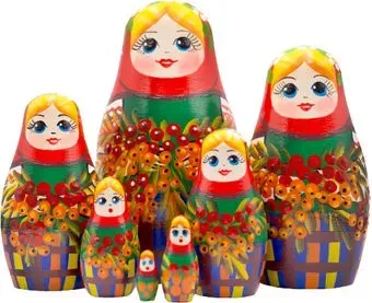 Брестская Фабрика Сувениров С русскими мотивами и ветвями рябины (набор 7 шт)