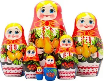 Брестская Фабрика Сувениров С грушами, яблоками и красной смородиной (набор 7 шт)