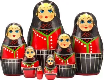 Брестская Фабрика Сувениров Женщина в датском народном костюме (набор 7 шт)
