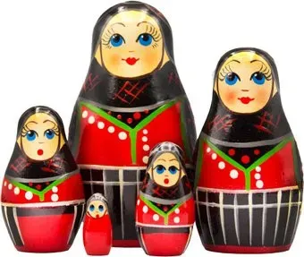Брестская Фабрика Сувениров Женщина в датском народном костюме (набор 5 шт)