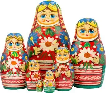 Брестская Фабрика Сувениров Девушка с ромашками и васильками в белорусском костюме (набор 7)