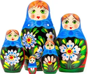 Брестская Фабрика Сувениров Девушка в сарафане с маргаритками (набор 5 шт)