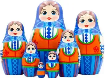 Брестская Фабрика Сувениров Девушка в немецком платье Dirndl (набор 7 шт)